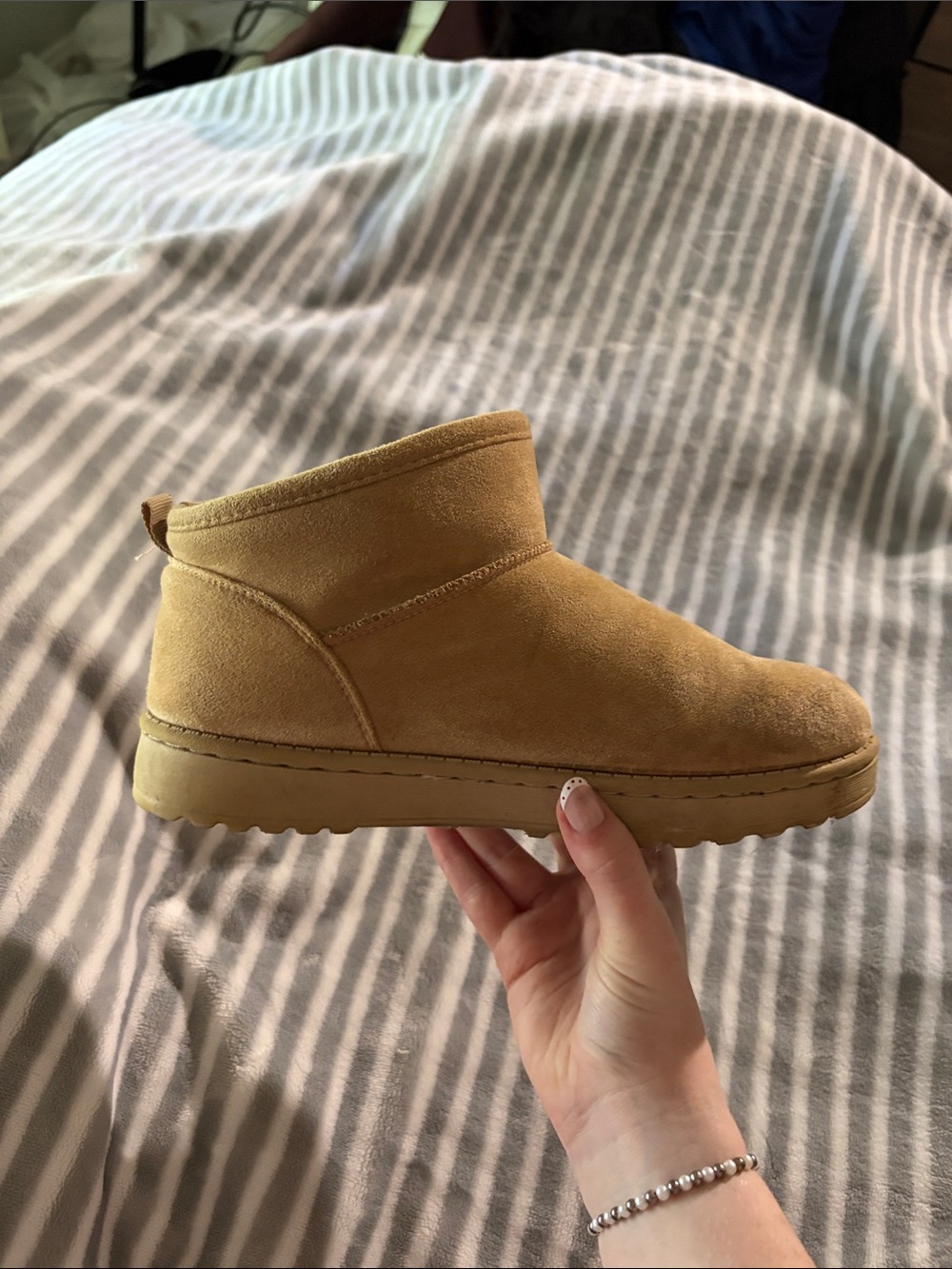 SO Kids Tan Suede Slip-On Bootie